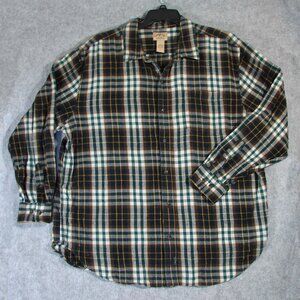 Mens Blue Mountain Button Front FLANNEL SHIRT, 2XLT, Long Slv Plaid, Big/Tall